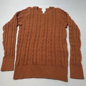 Womens Cable Knit Sweater Medium Cozy Chic Timeless Textured  Crew Neck Comfy